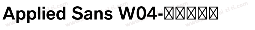 Applied Sans W04字体转换